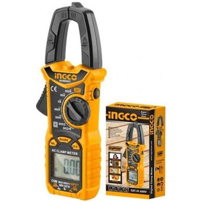 Ingco DCM6003 Digital AC Clamp meter 6000 Counts - KHM Megatools Corp. Ingco DCM6003 Digital AC Clamp meter 6000 Counts - KHM Megatools Corp.